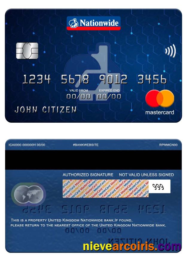 United Kingdom Nationwide bank mastercard